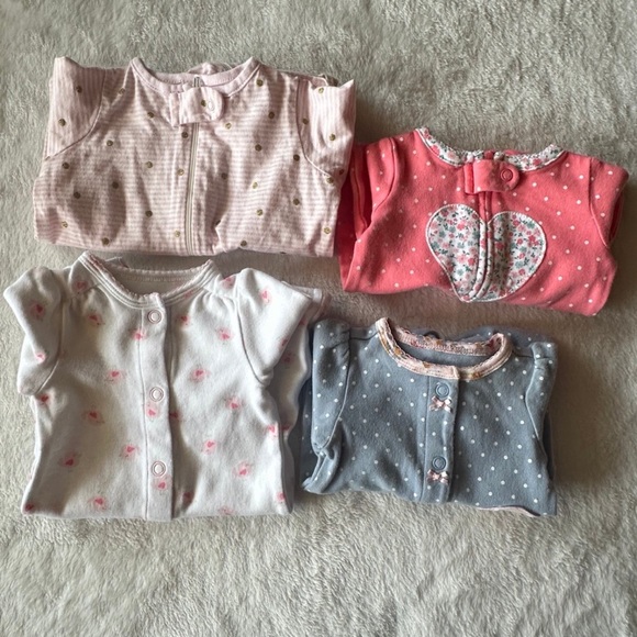 Carter's  & Gerber Kids Bodysuits Set - Pink, Gray, White - Picture 2 of 11